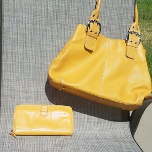 Tignanello Handbag Purse With Matching Wallet